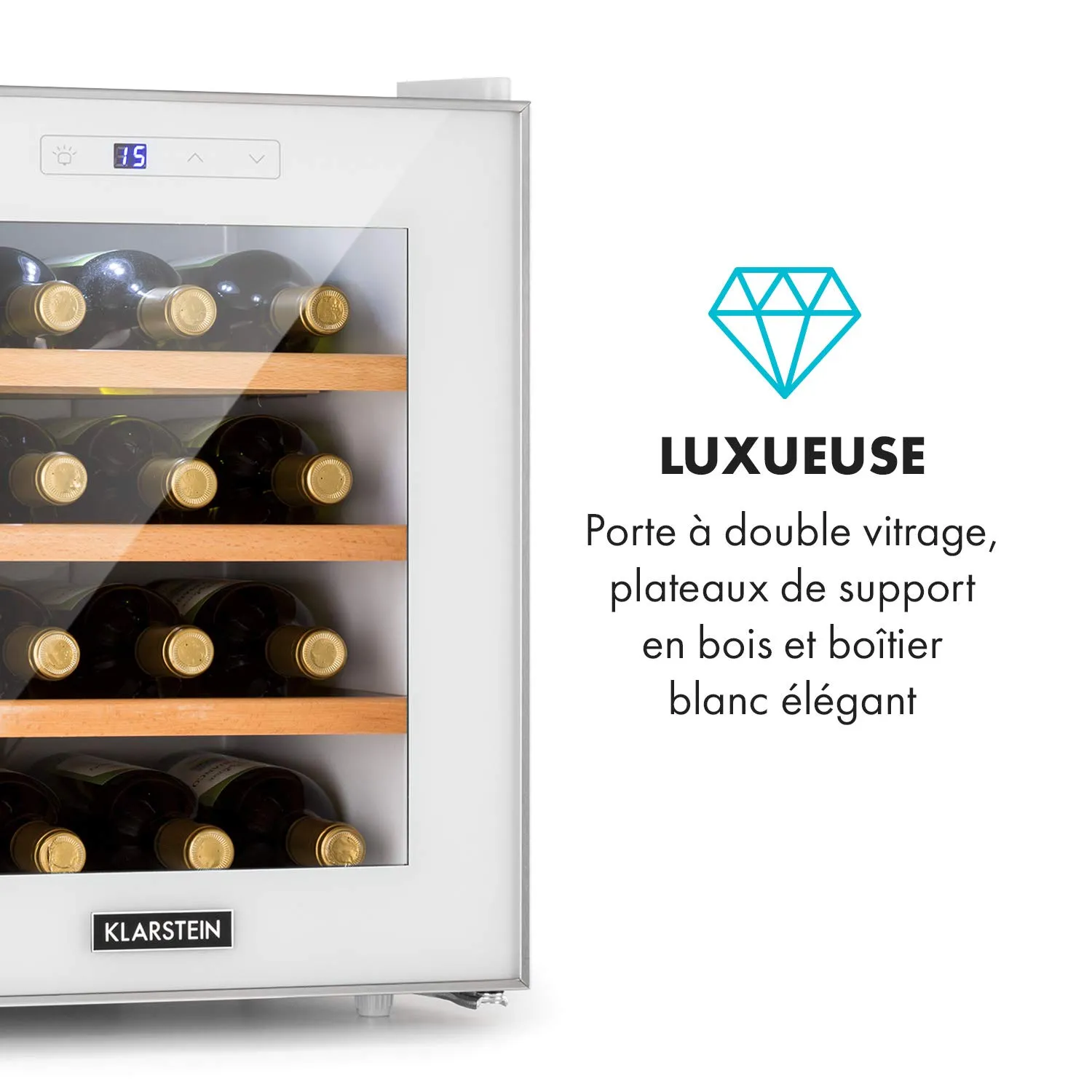 Klarstein Reserva 16 cave à vin blanc 16 bouteilles 48L