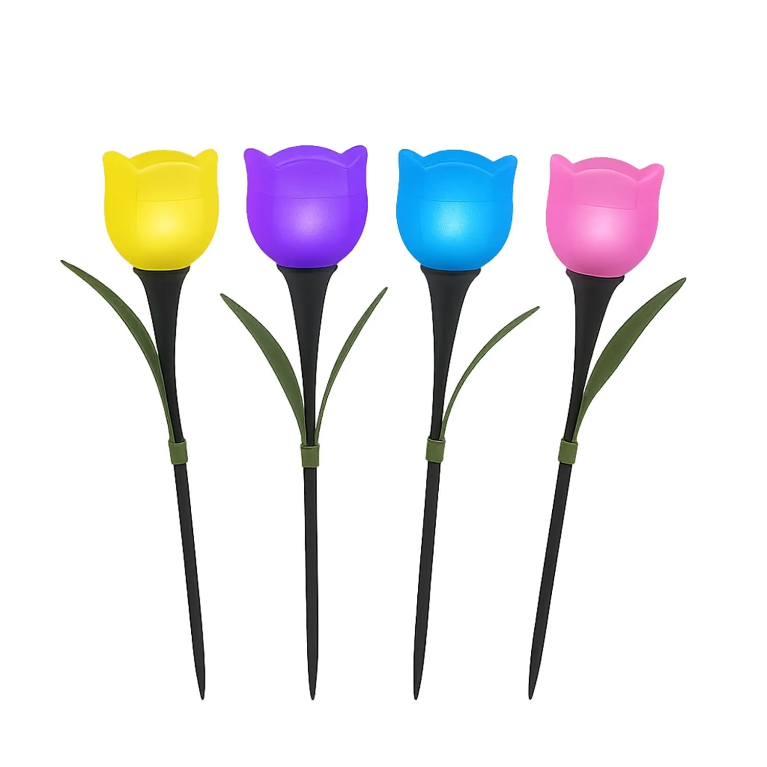 Beper P207ILO105 lampes solaires tulipe x4 LED IP44 couleurs