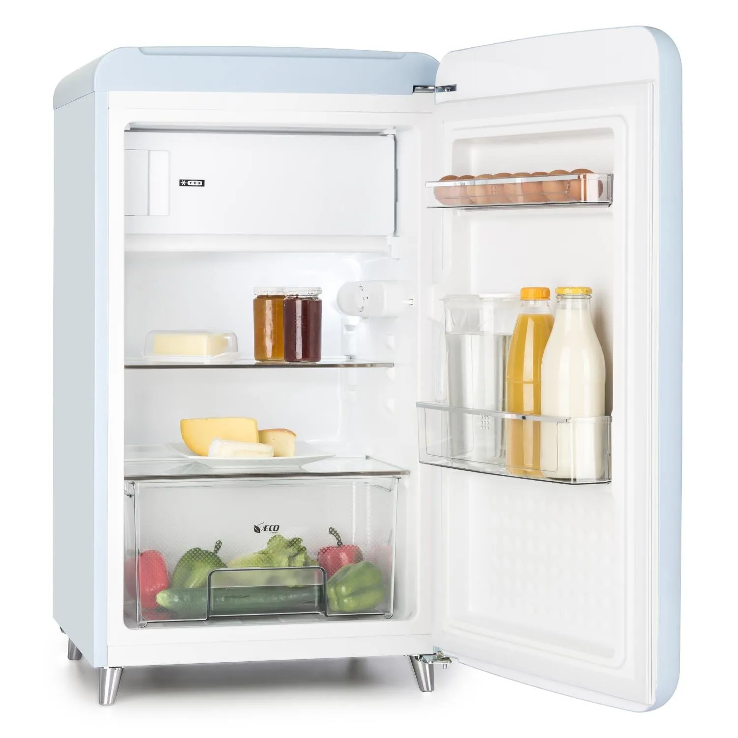 Klarstein Pop Art mini réfrigérateur 108 L bleu rétro