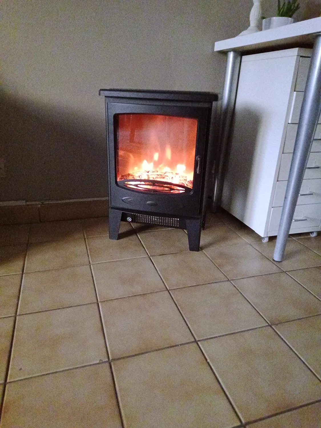 Klarstein Meran cheminée électrique blanche 1850W flamme