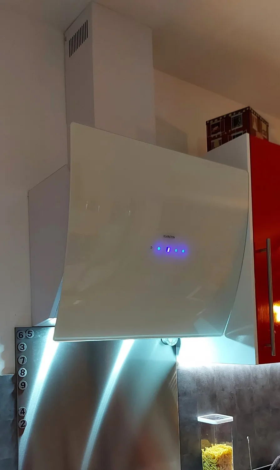 Klarstein Hotte Inclinée 60 cm Blanche 641 m³/h LED Tactile