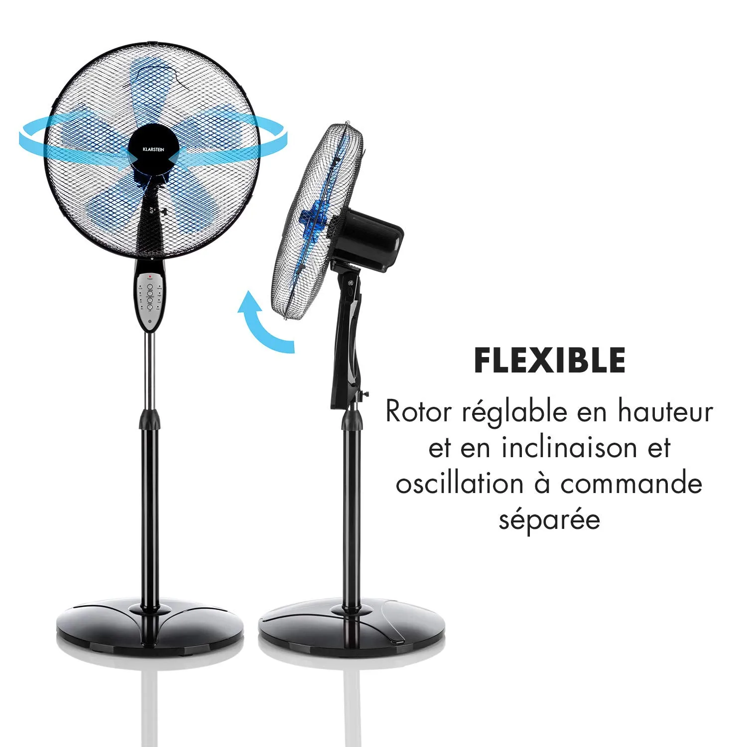 Klarstein Summerjam ventilateur sur pied noir 41 cm