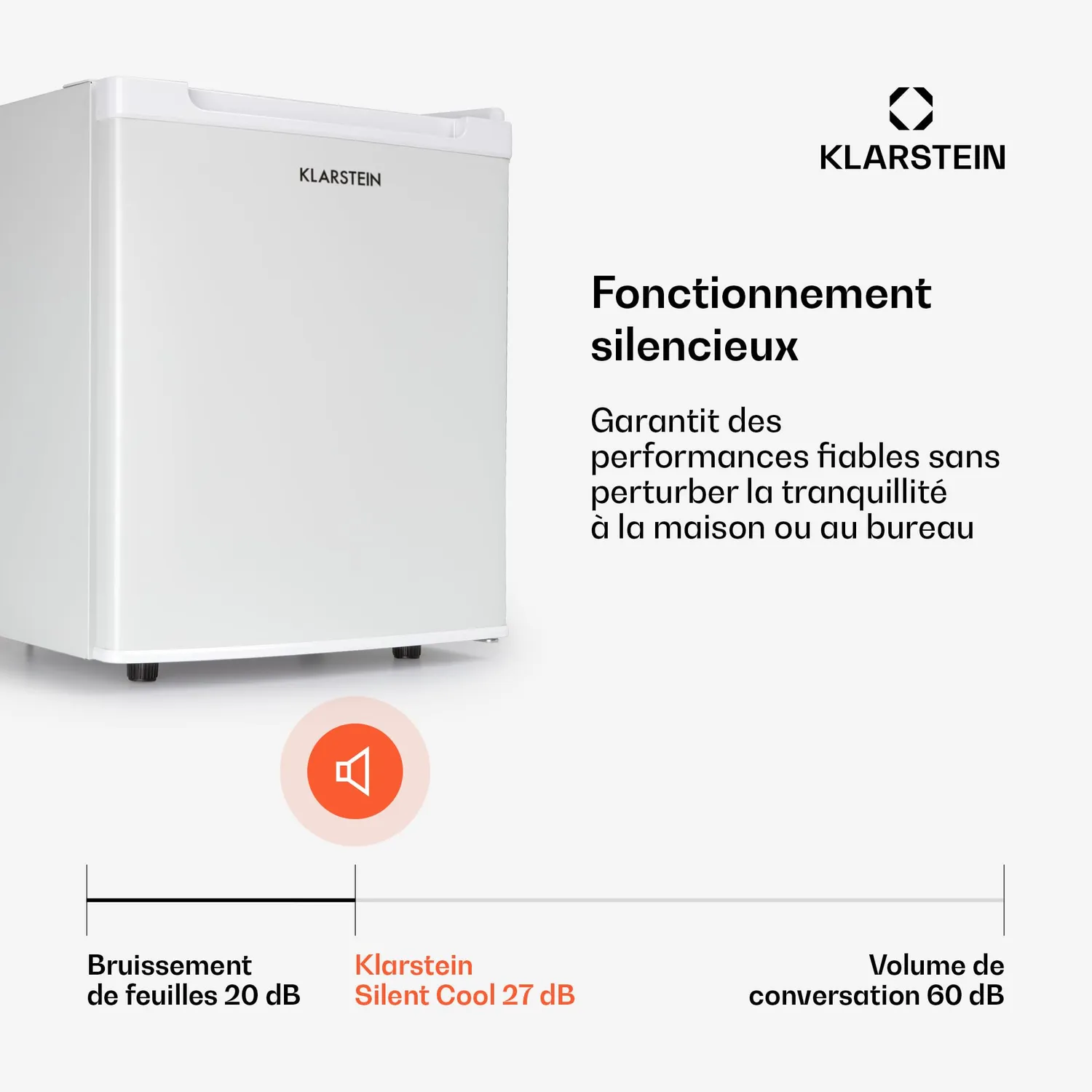 Klarstein 30L mini frigo silencieux 5-15°C éclairage