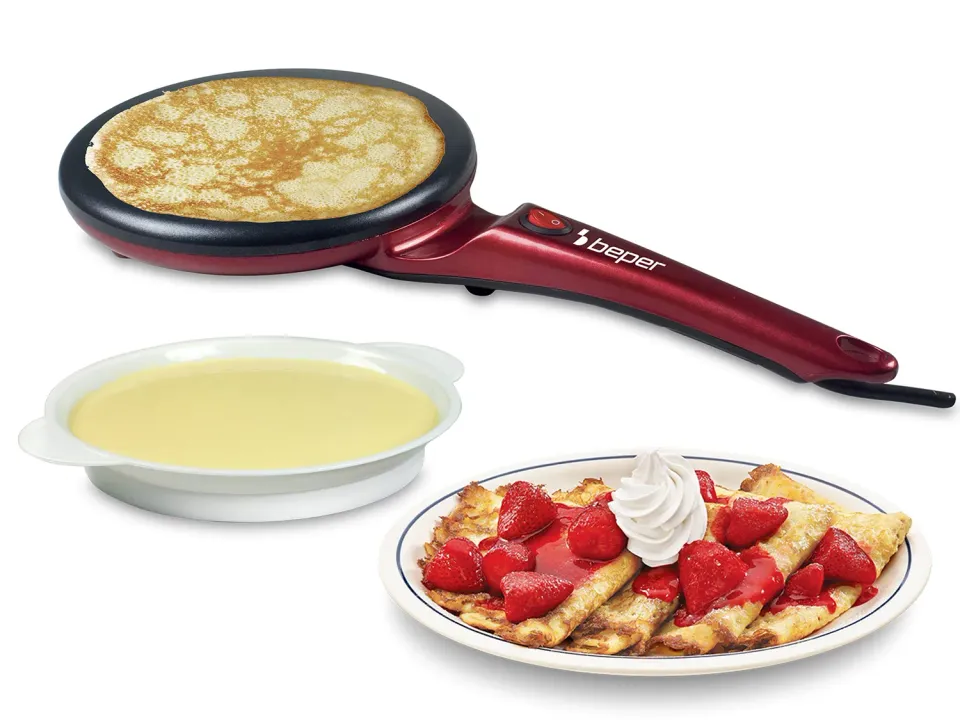 Beper BT.710Y crêpière électrique avec poignée 20 cm