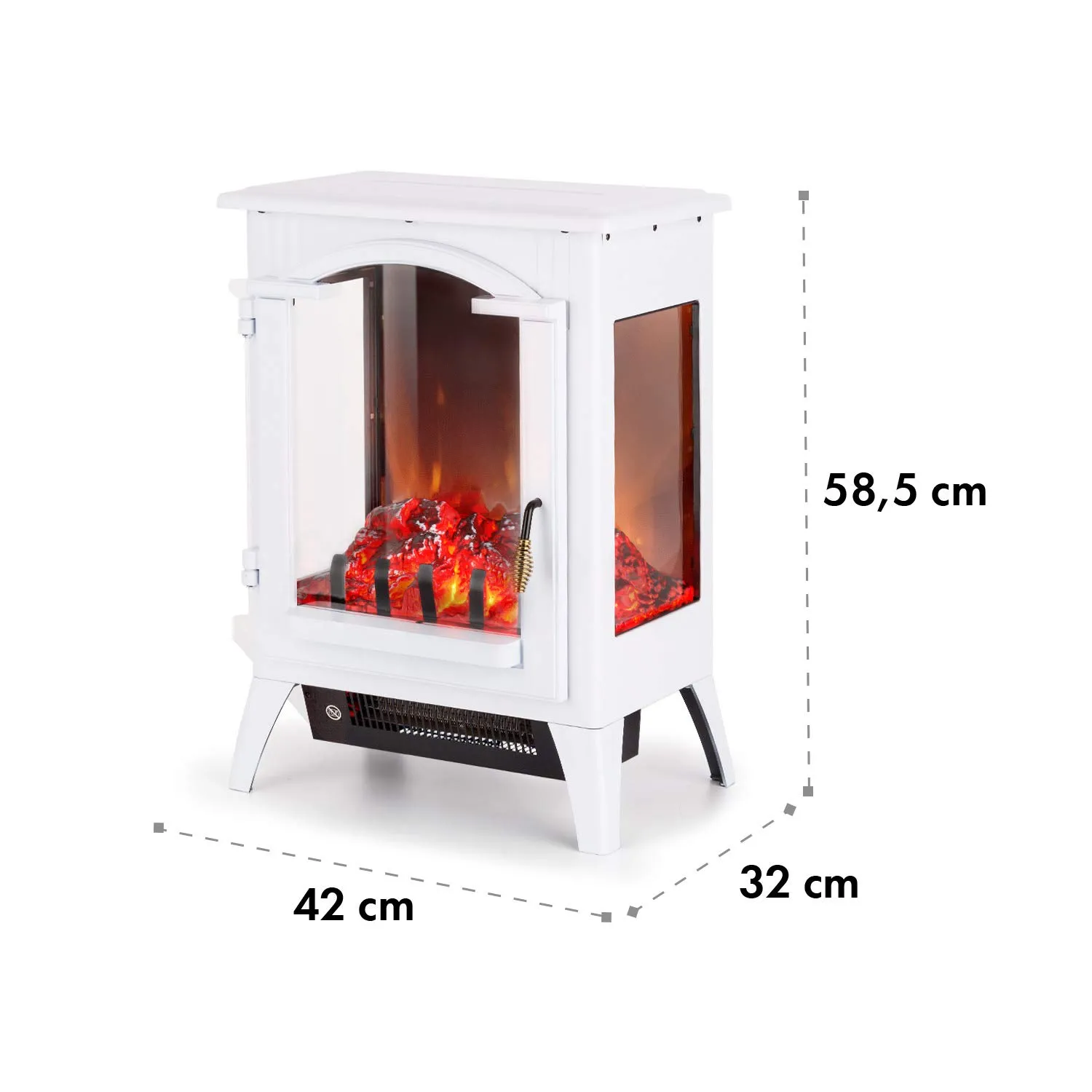 Klarstein Graz cheminée électrique blanche 2000 W