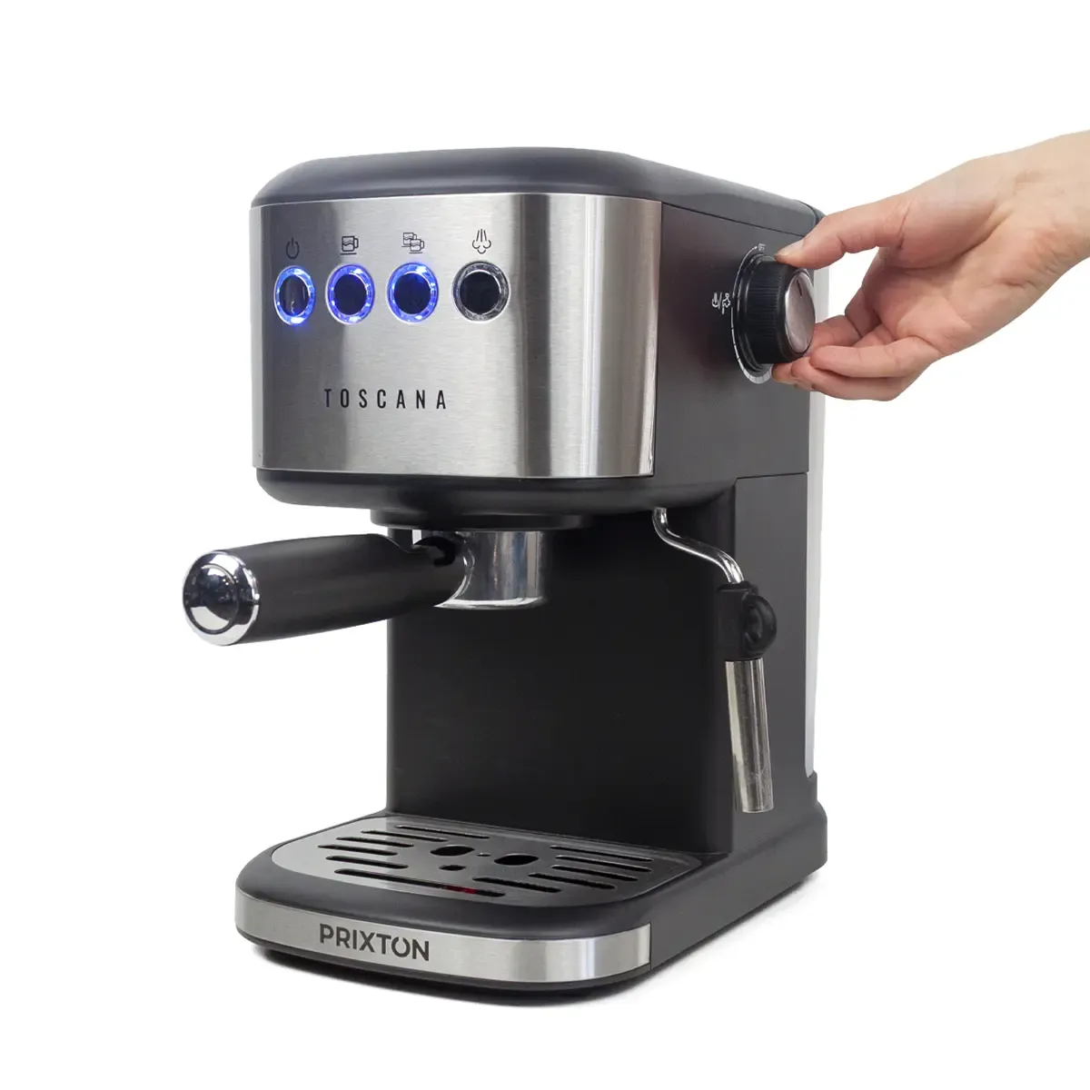 Prixton Toscana machine expresso dosettes et moulu 1,25 L