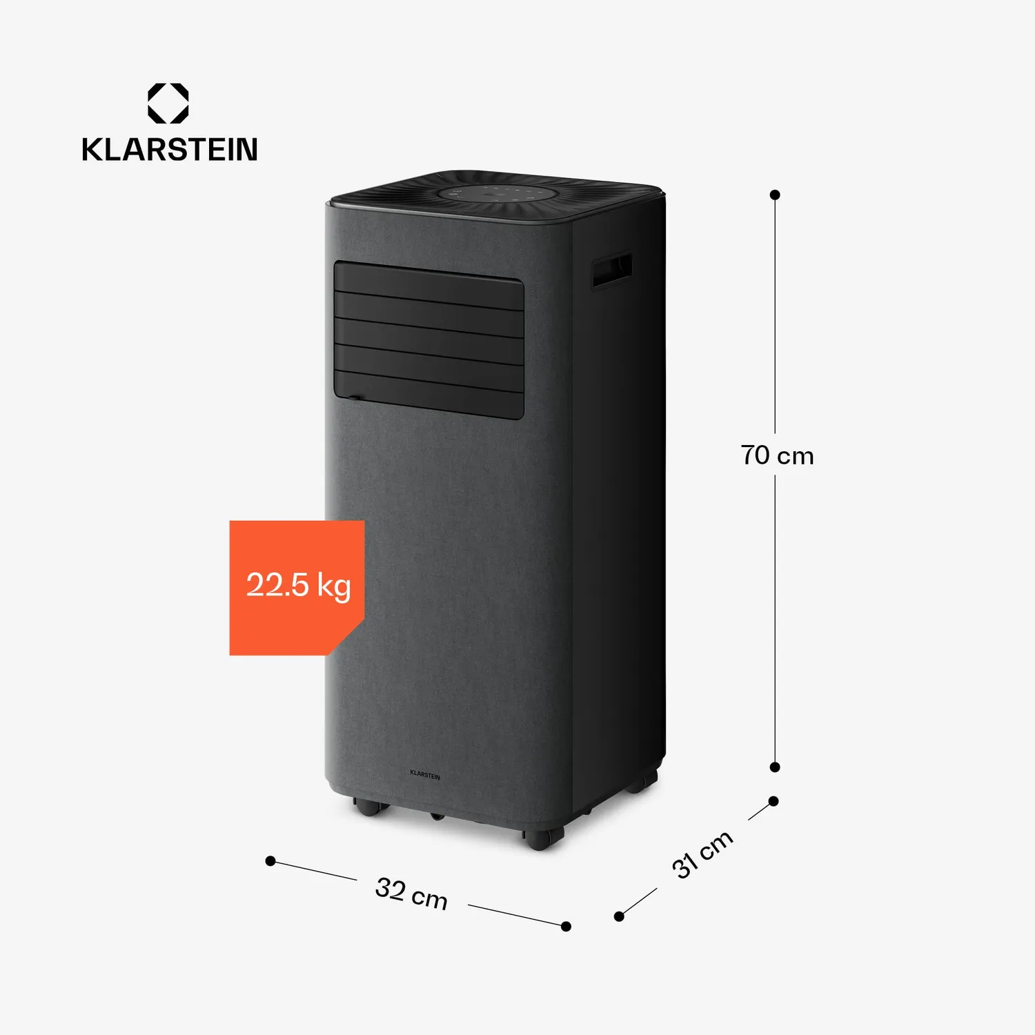 Klarstein AireLux climatiseur mobile 9000 BTU gris foncé