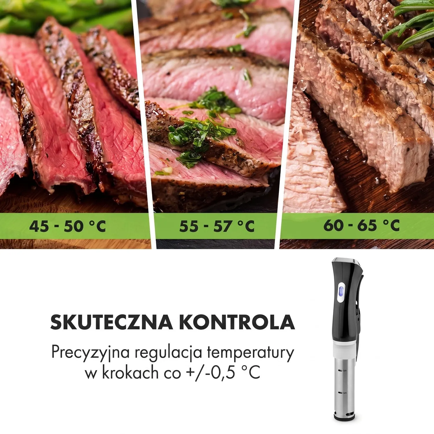 Klarstein QuickStick thermoplongeur sous vide 1300W 20L