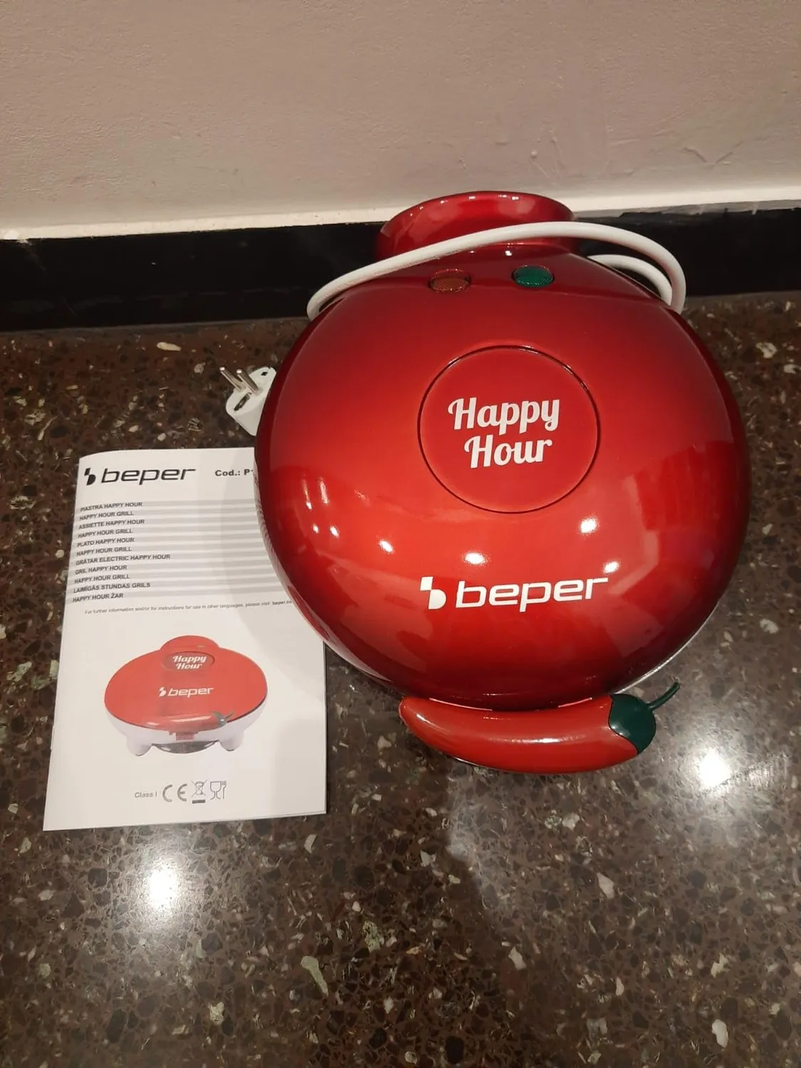 Beper P101CUD600 Happy Hour appareil apéritif rouge