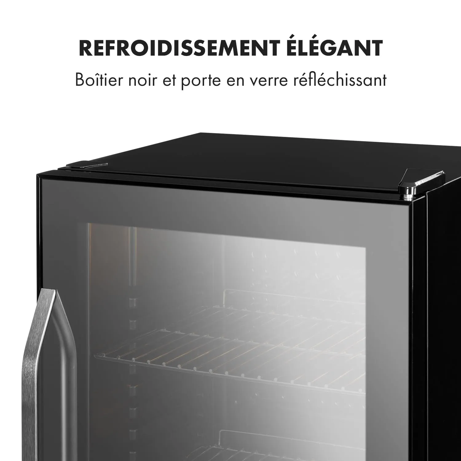 Klarstein mini frigo 80 L noir porte vitrée