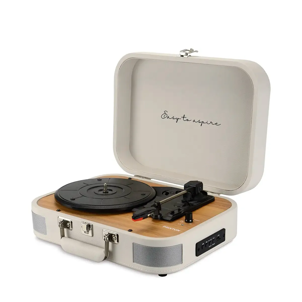 Prixton VC600 platine vinyle crème avec enceintes
