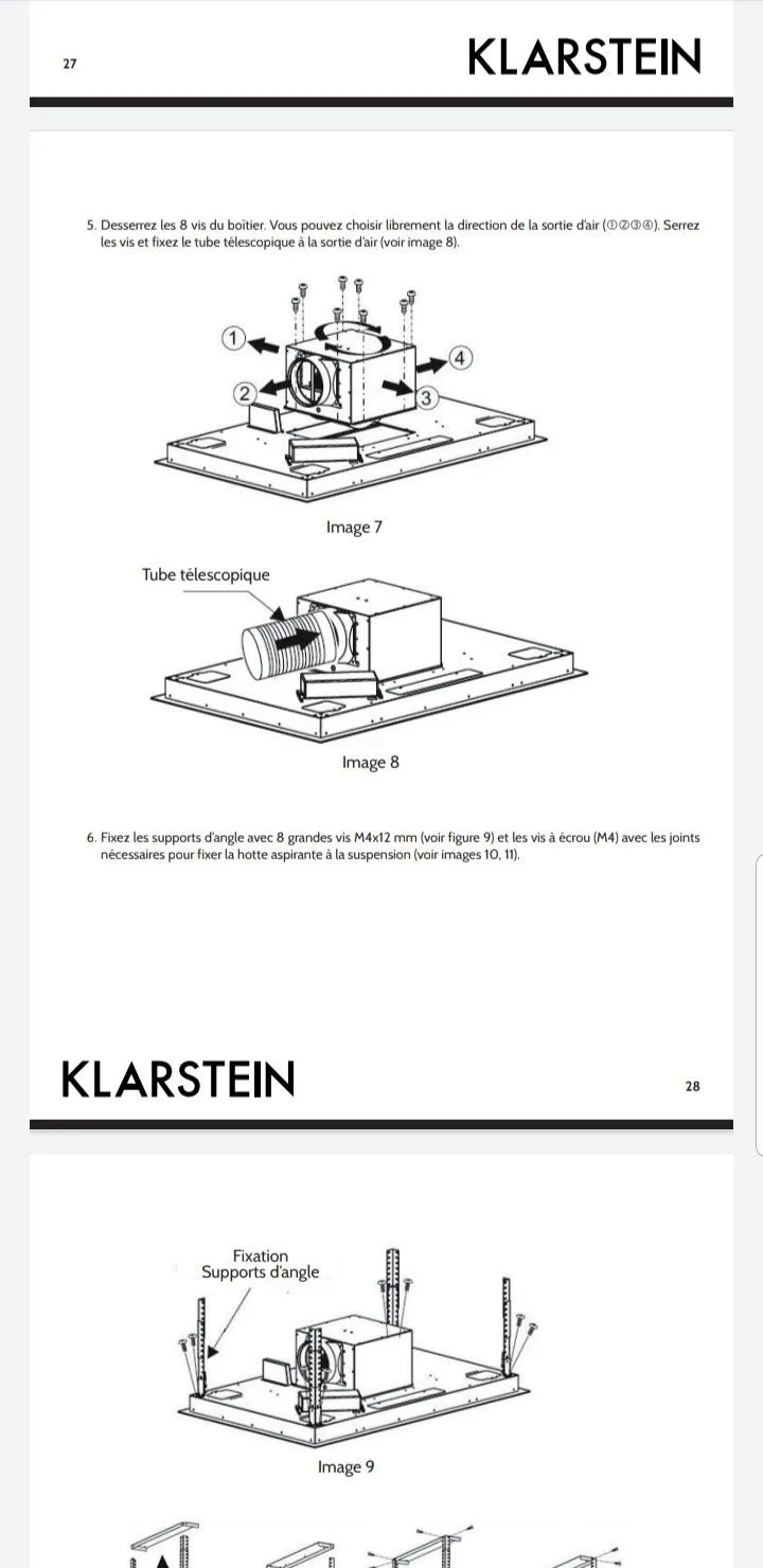 Klarstein Secret Service hotte murale 110 cm blanc 987 m3/h