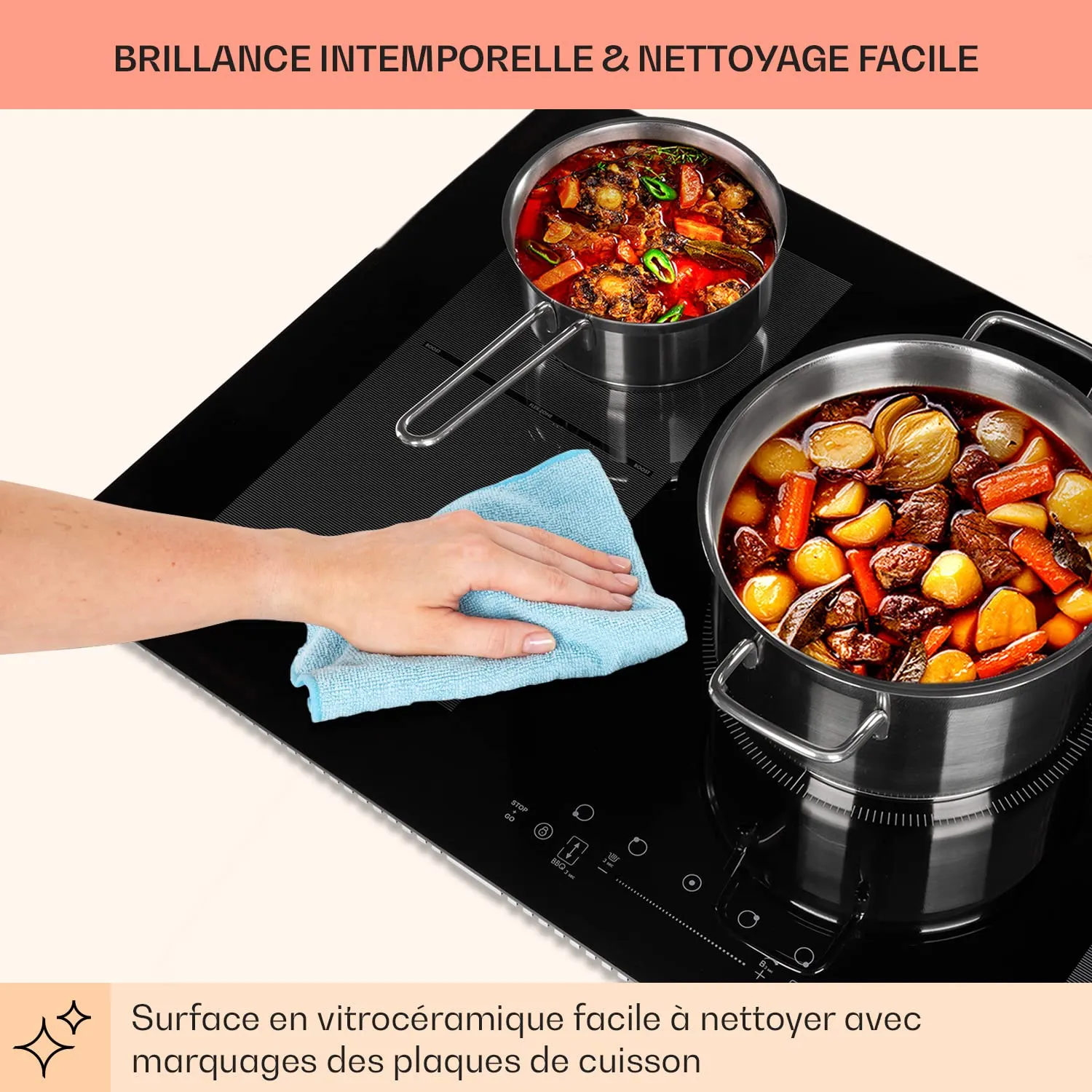 Klarstein Delicatessa 90 Flex plaque induction 5 feux 9300 W