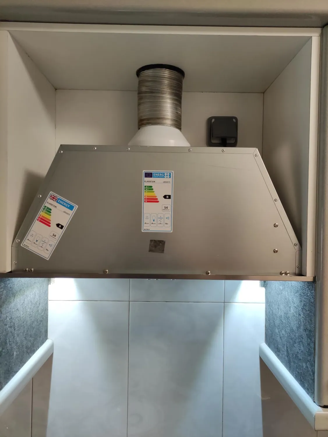 Klarstein Down Under Hotte Encastrable 60cm 590m3/h Inox