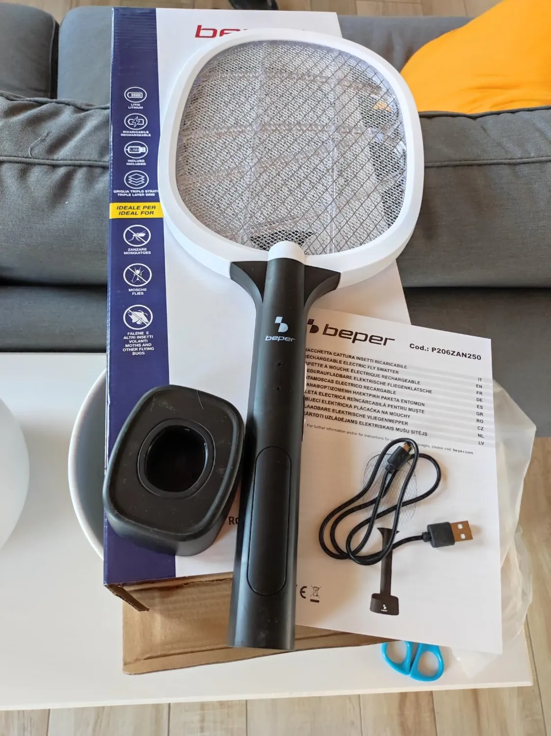 Beper P206ZAN250 raquette anti-moustiques USB rechargeable