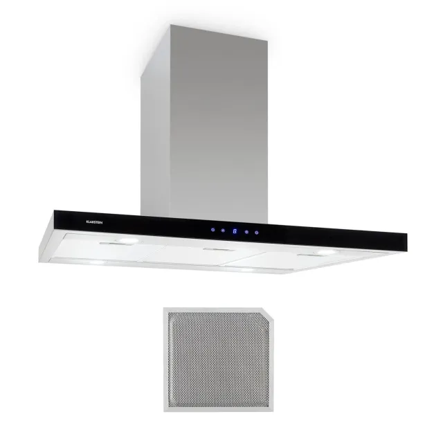 Klarstein Madonna Black Edition hotte îlot noire 500 m³/h