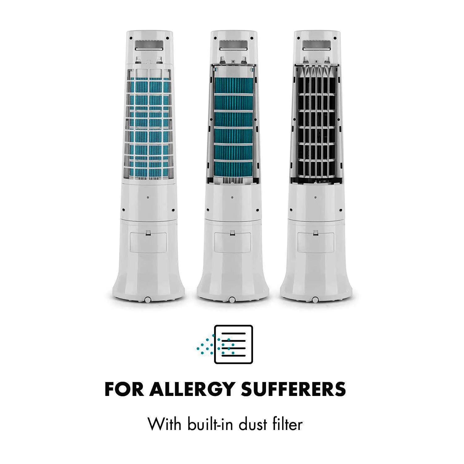 Klarstein Highrise rafraîchisseur d’air gris 2,5L tour