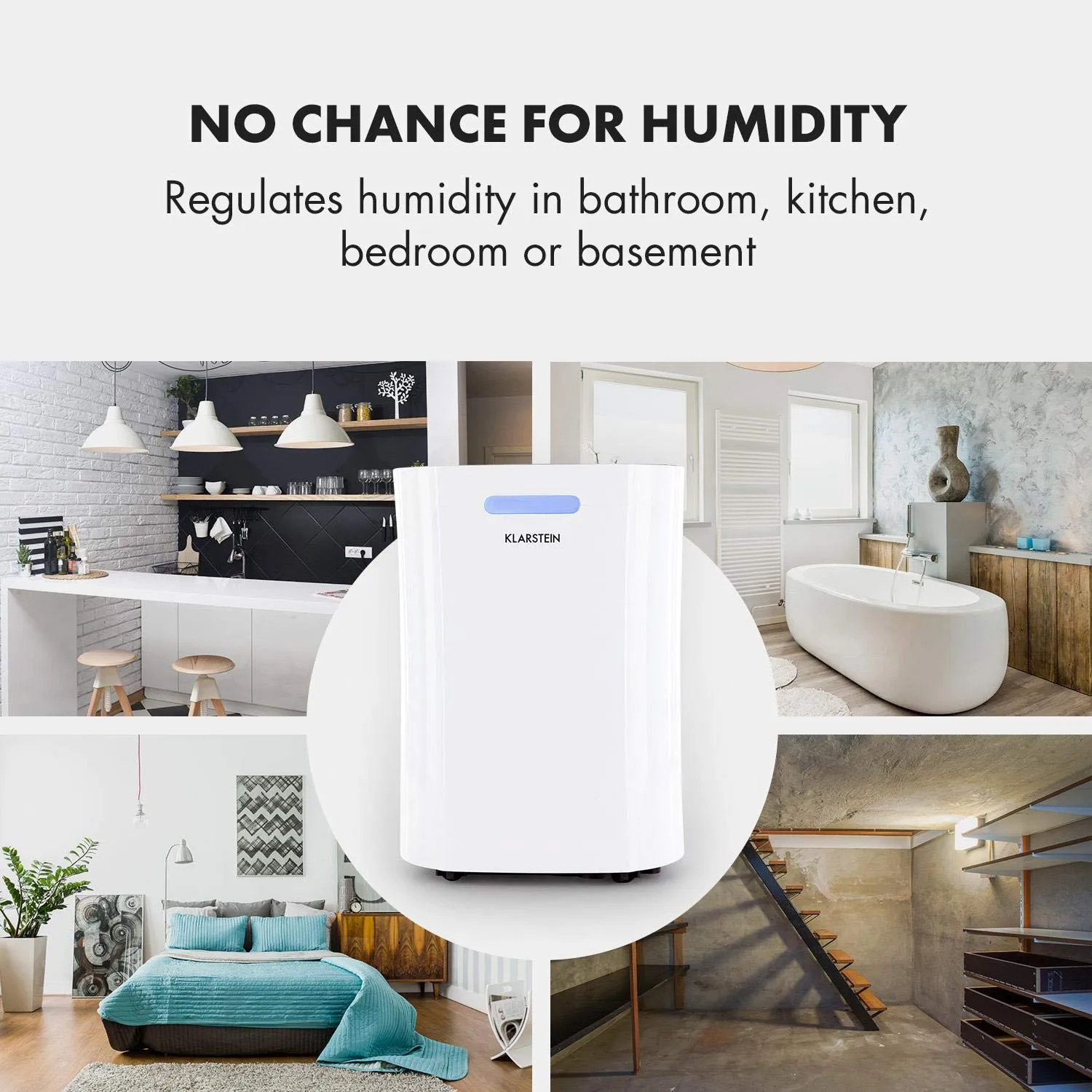 Klarstein AeroDry 10 déshumidificateur 10 L/jour blanc