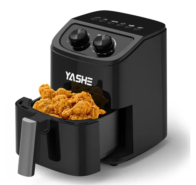YASHE air fryer compact 2,3 L sans huile inox 1-2 pers.