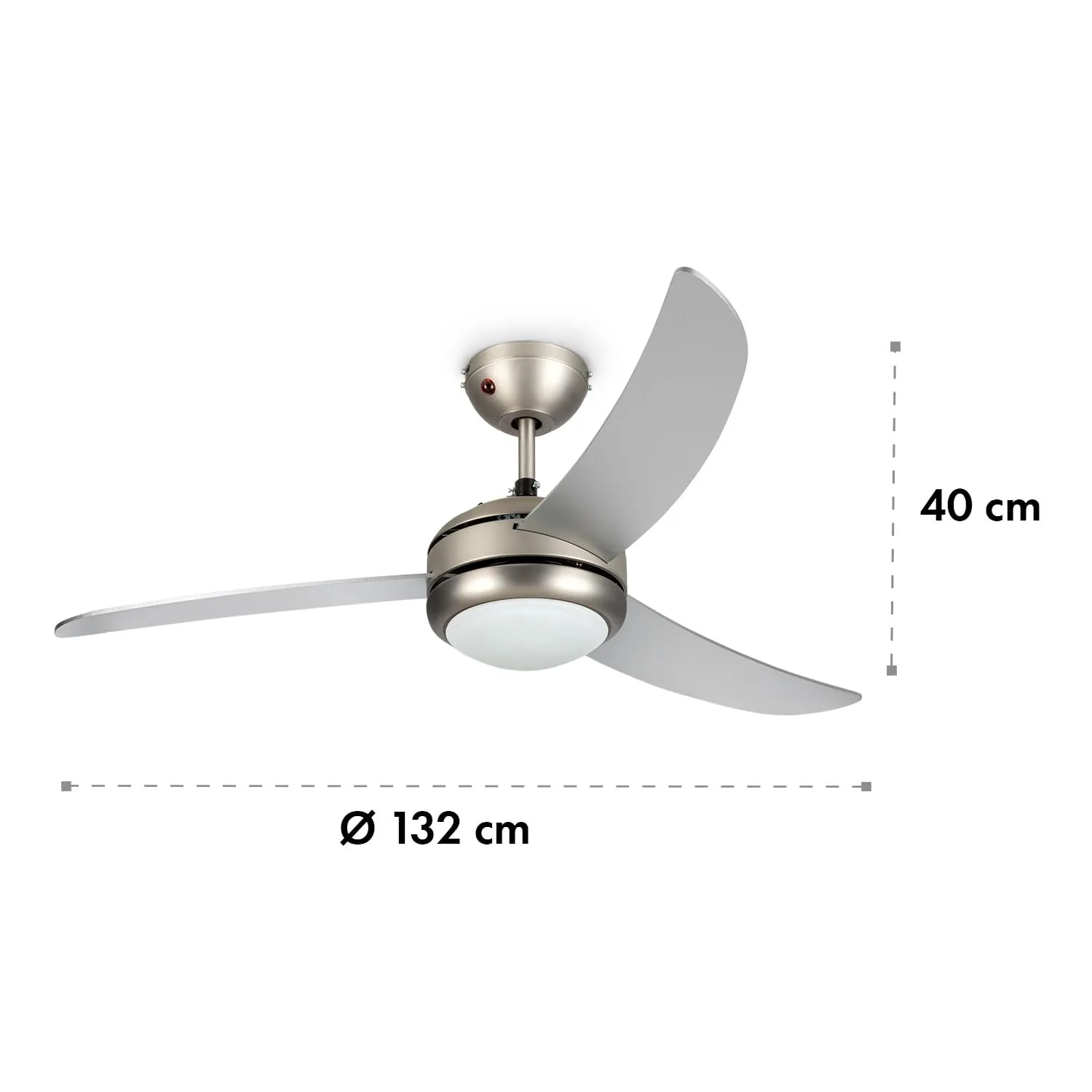 Klarstein El Paso ventilateur de plafond blanc 132 cm avec luminaire