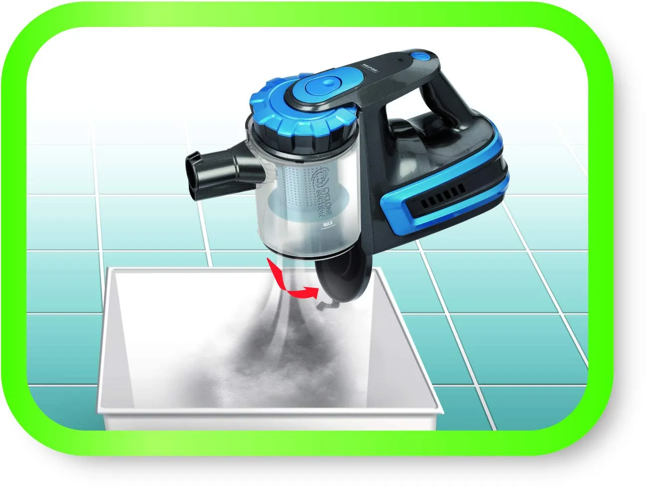 MPM MOD-33 aspirateur balai sans sac noir bleu