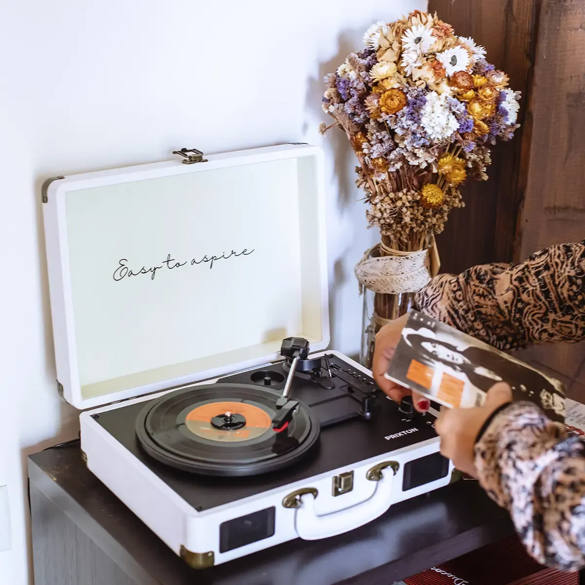 Prixton VC400 platine vinyle blanche bluetooth