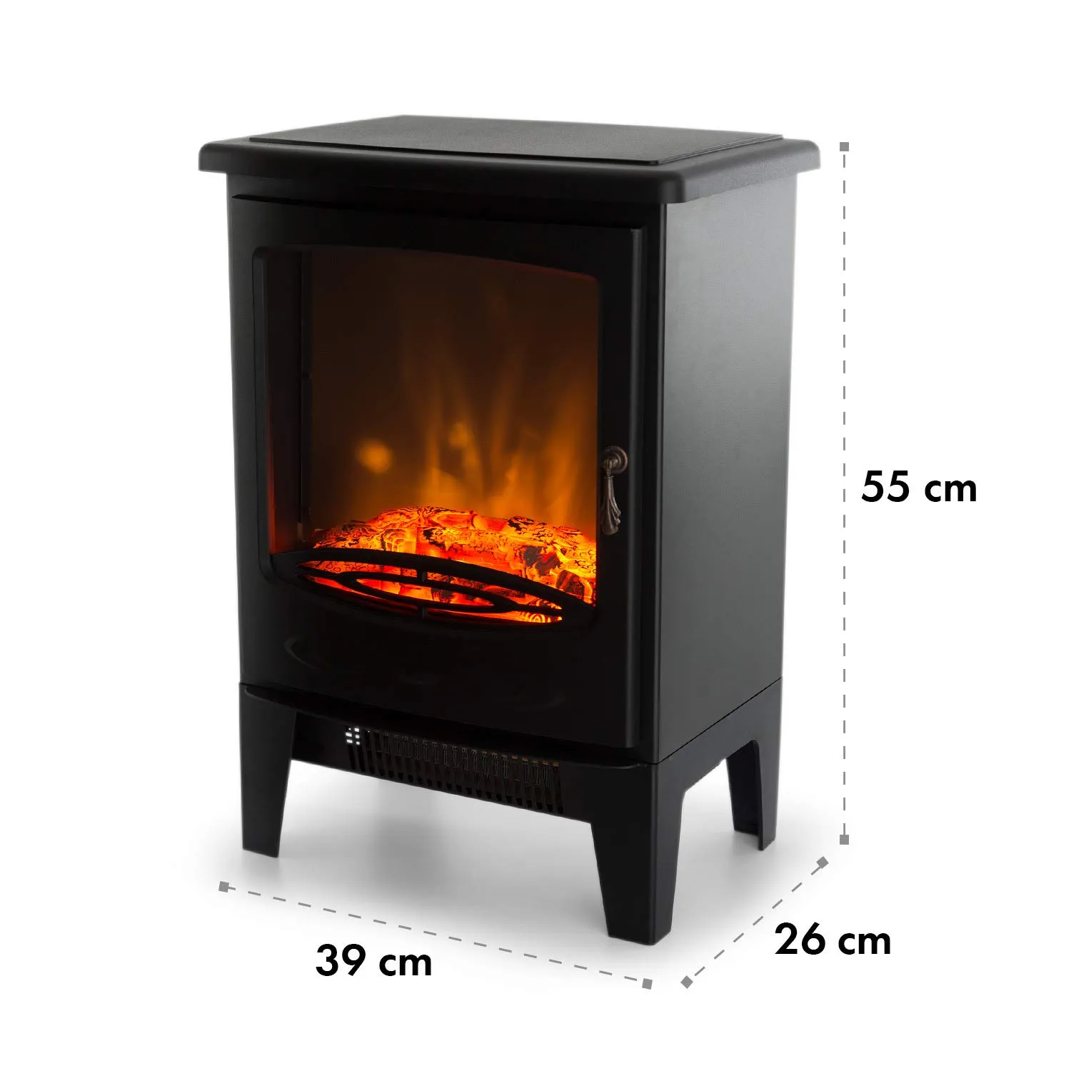Klarstein Meran cheminée électrique noire 1850W flamme