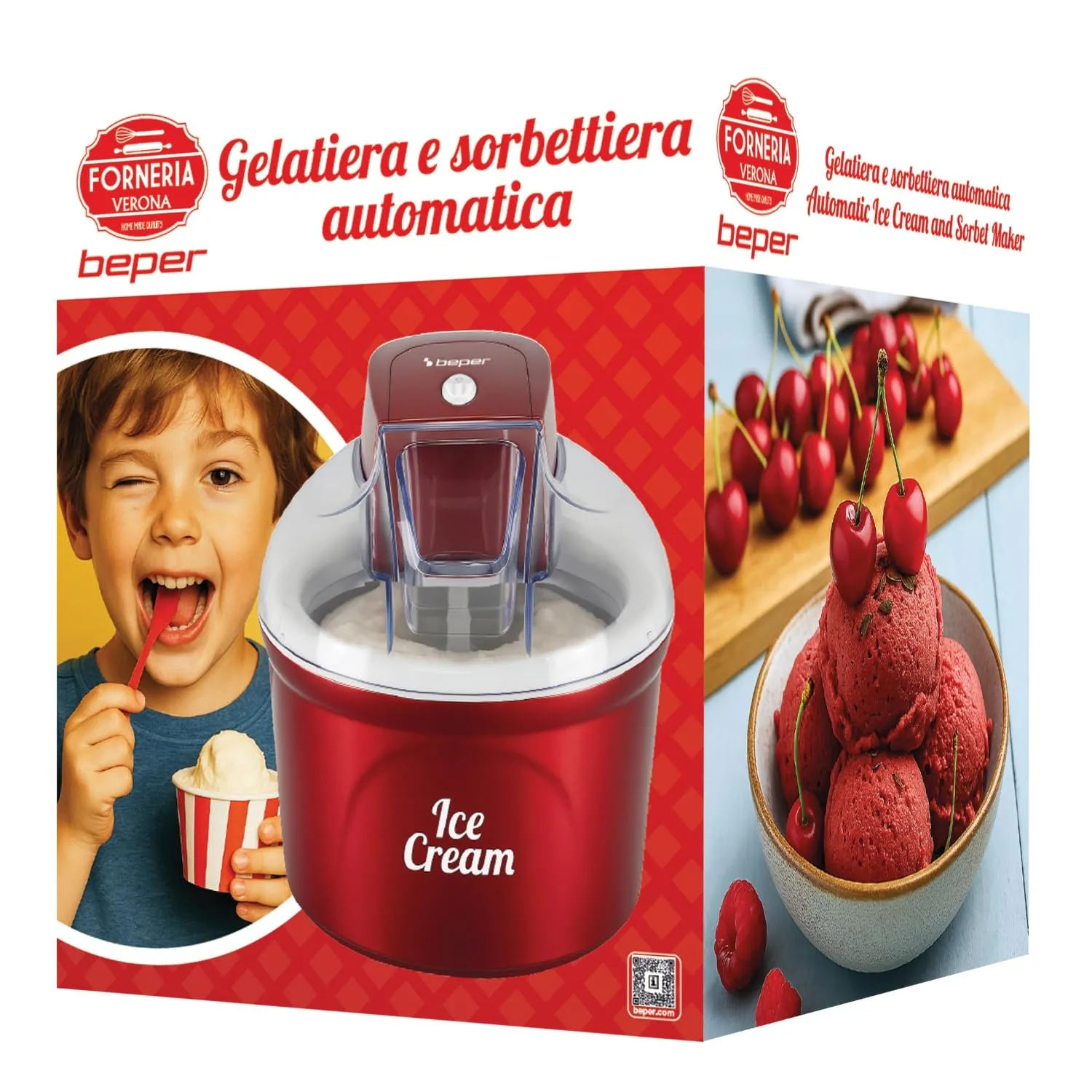 Beper P102GEL002 sorbetière 1,8 L automatique aluminium