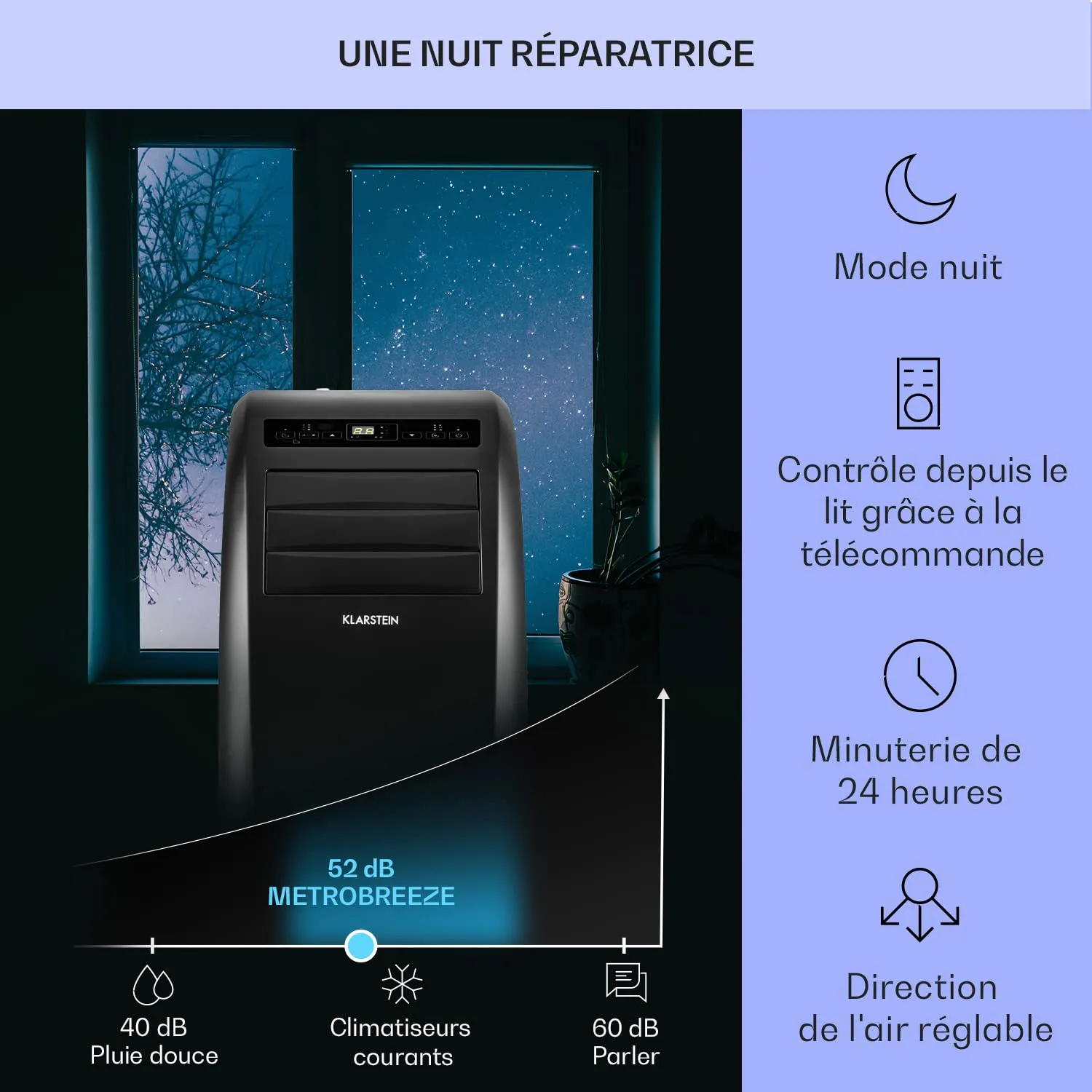 Klarstein Metrobreeze Rome clim mobile 10000 BTU