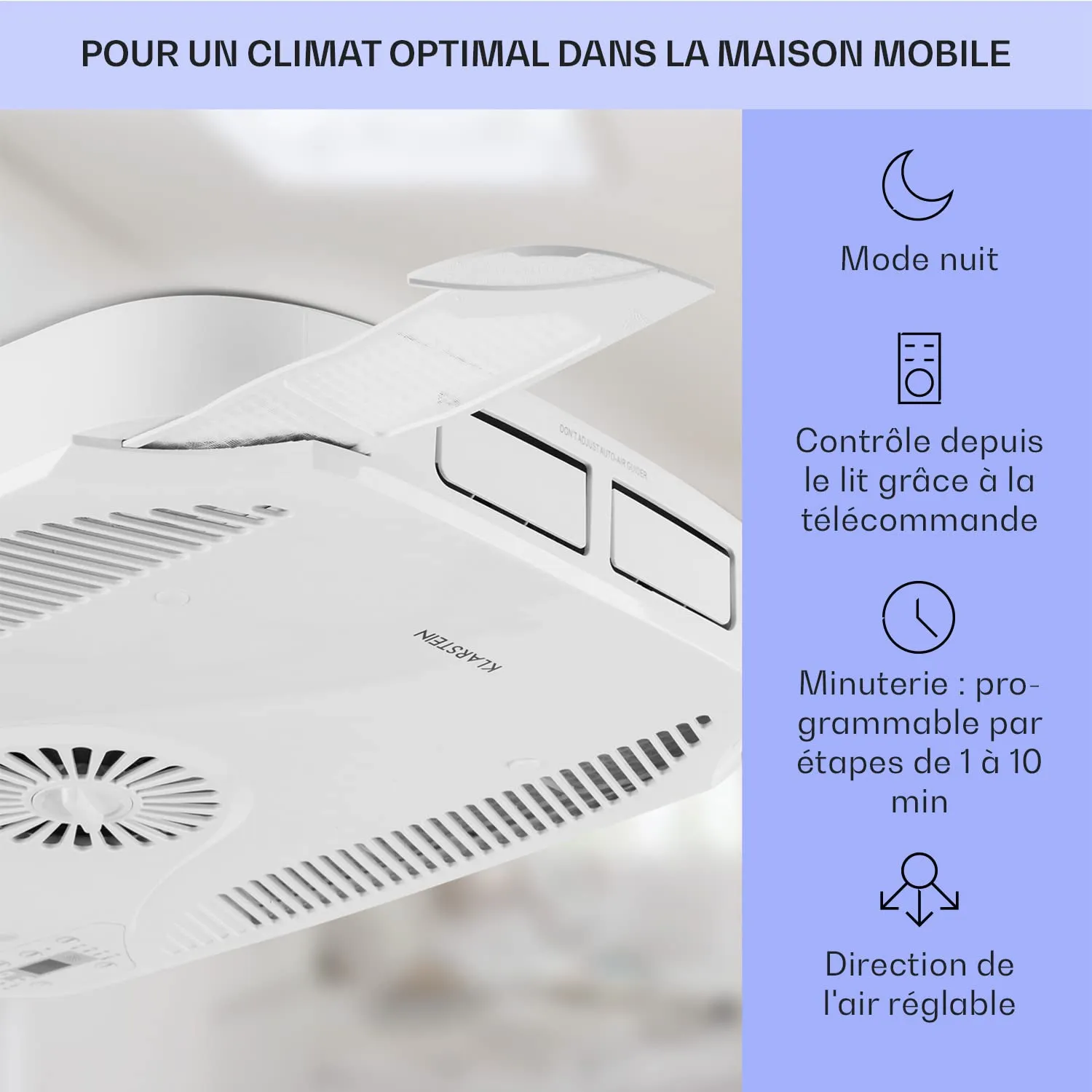 Klarstein Klimamobil clim split caravane blanc