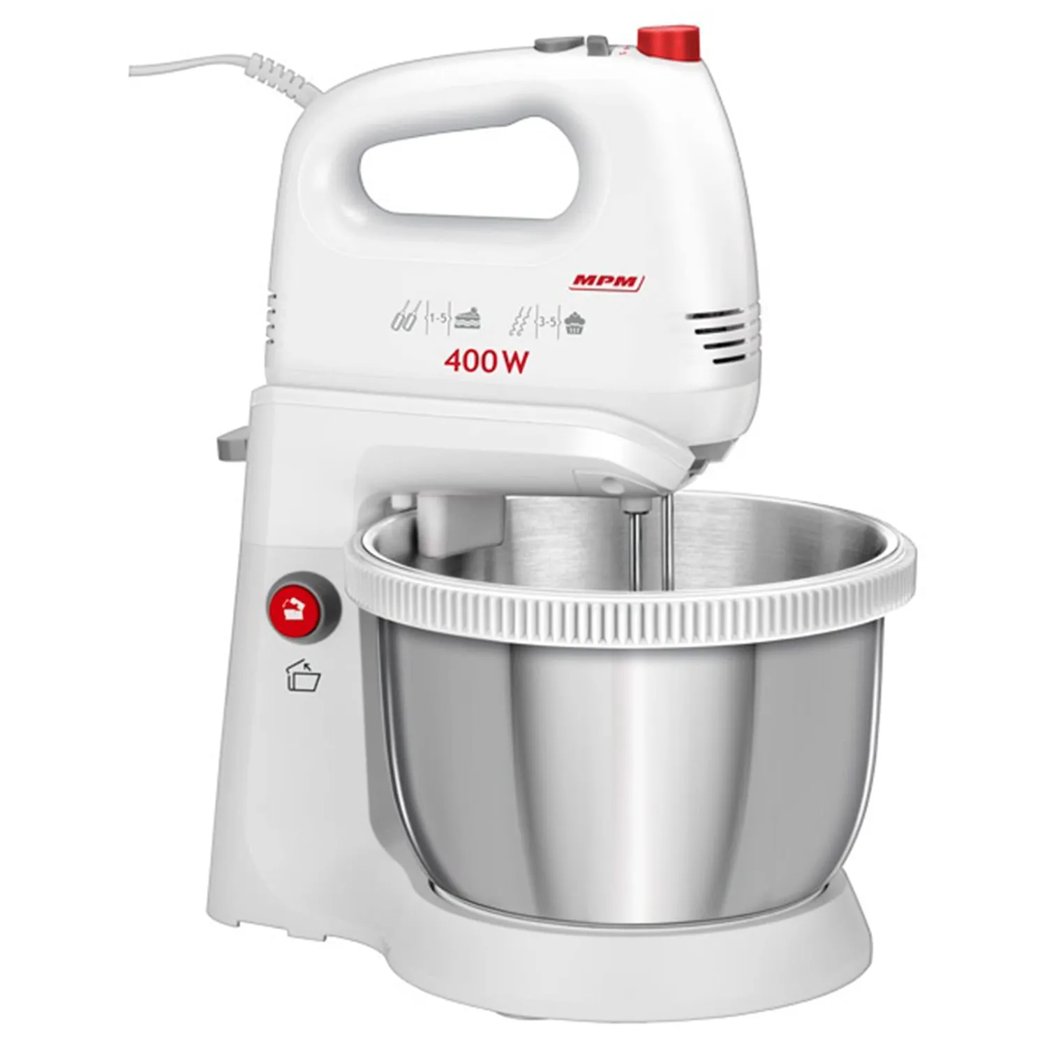 MPM MMR-21Z batteur pâtissier 3,5 L blanc 400 W