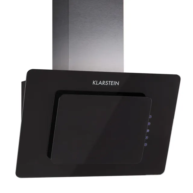 Klarstein Lorea hotte murale noir verre 290 m3/h