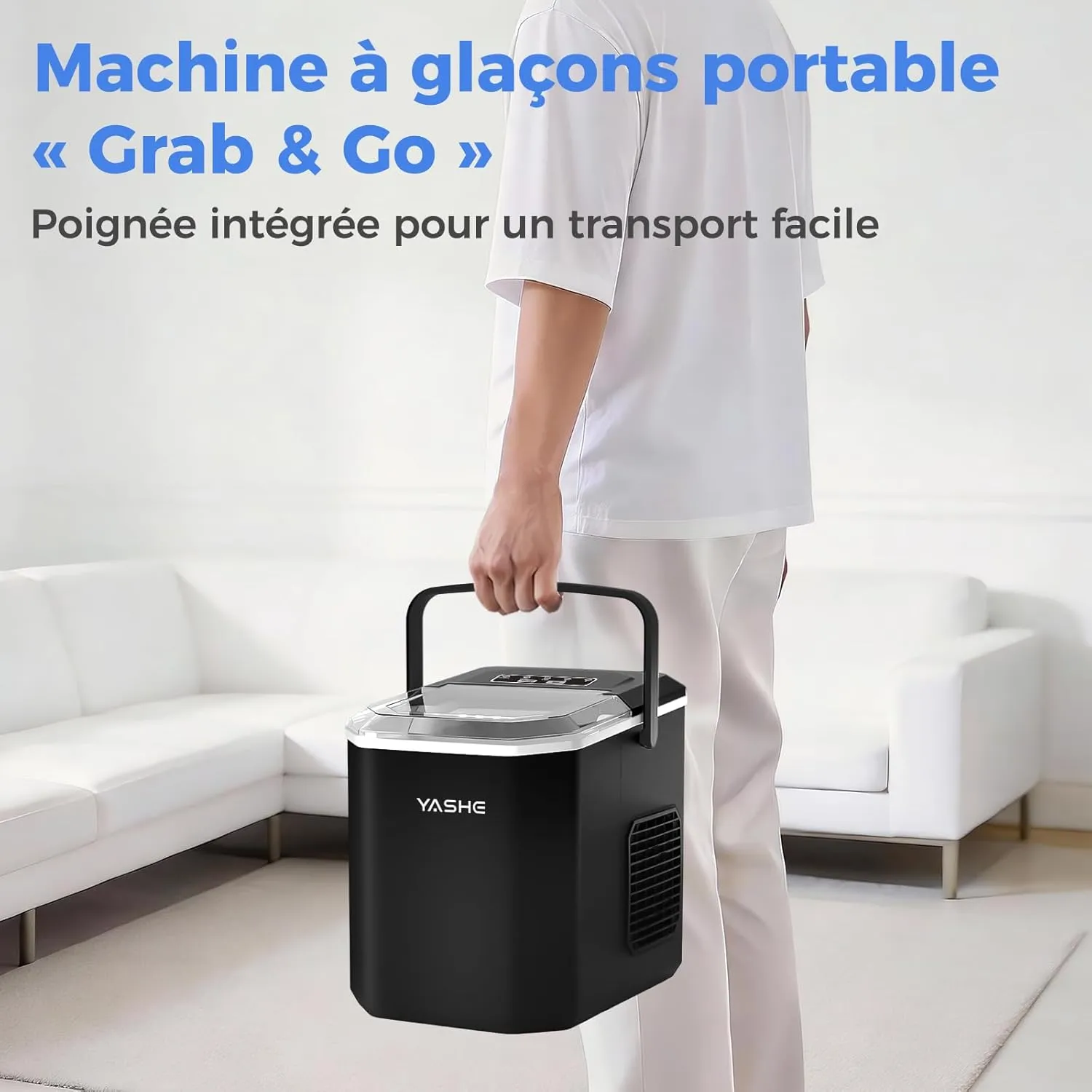 YASHE Machine à Glaçons Sphères 2 Tailles Portable