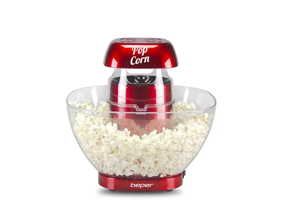 Beper P101CUD052 machine à pop-corn air chaud rouge