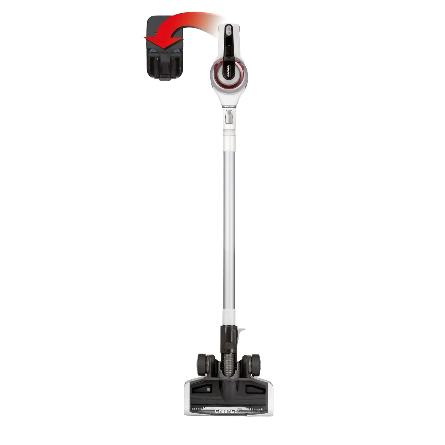 MPM MOD-35 aspirateur balai sans fil 24 V pliable HEPA LED