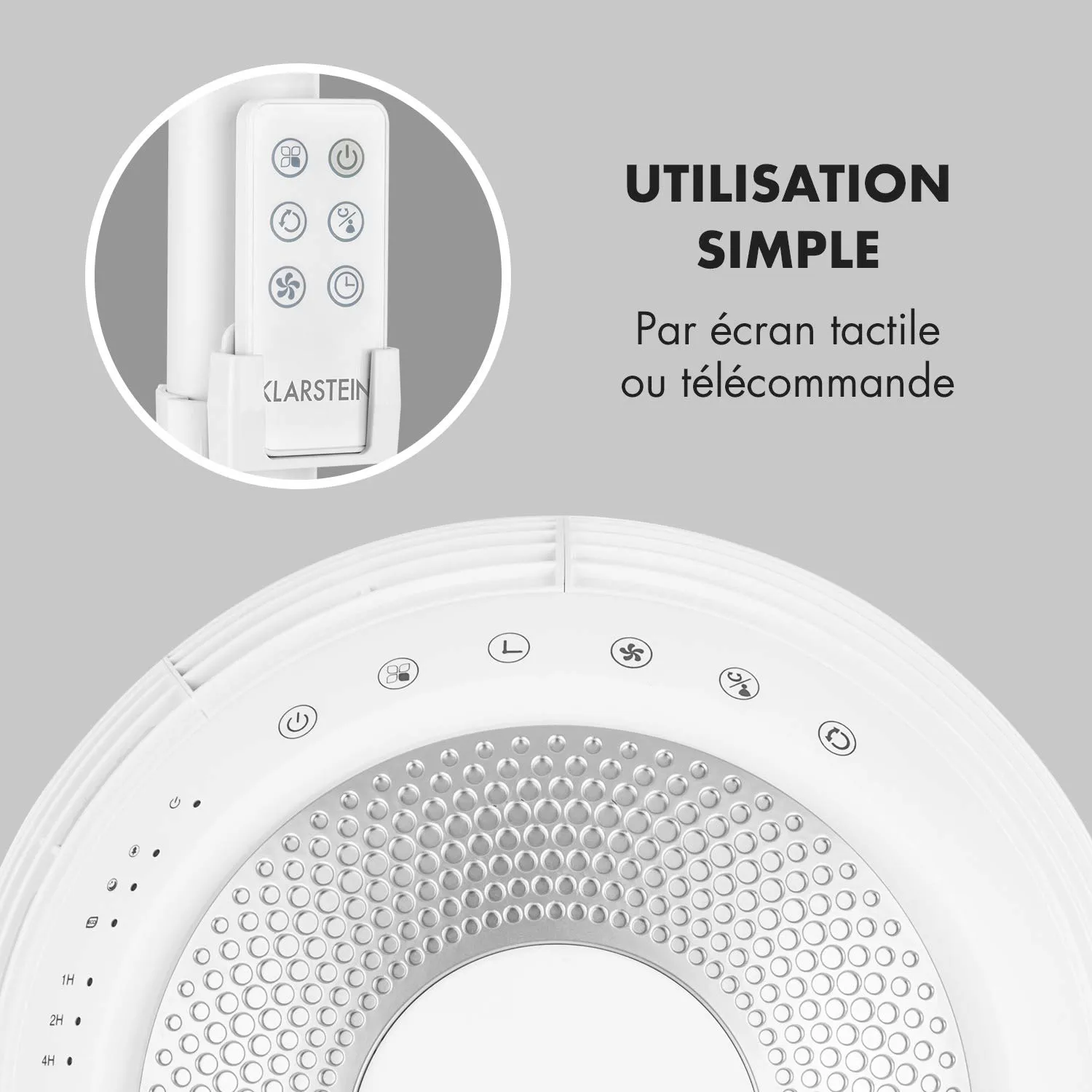 Klarstein Airflex ventilateur sur pied blanc 56 W