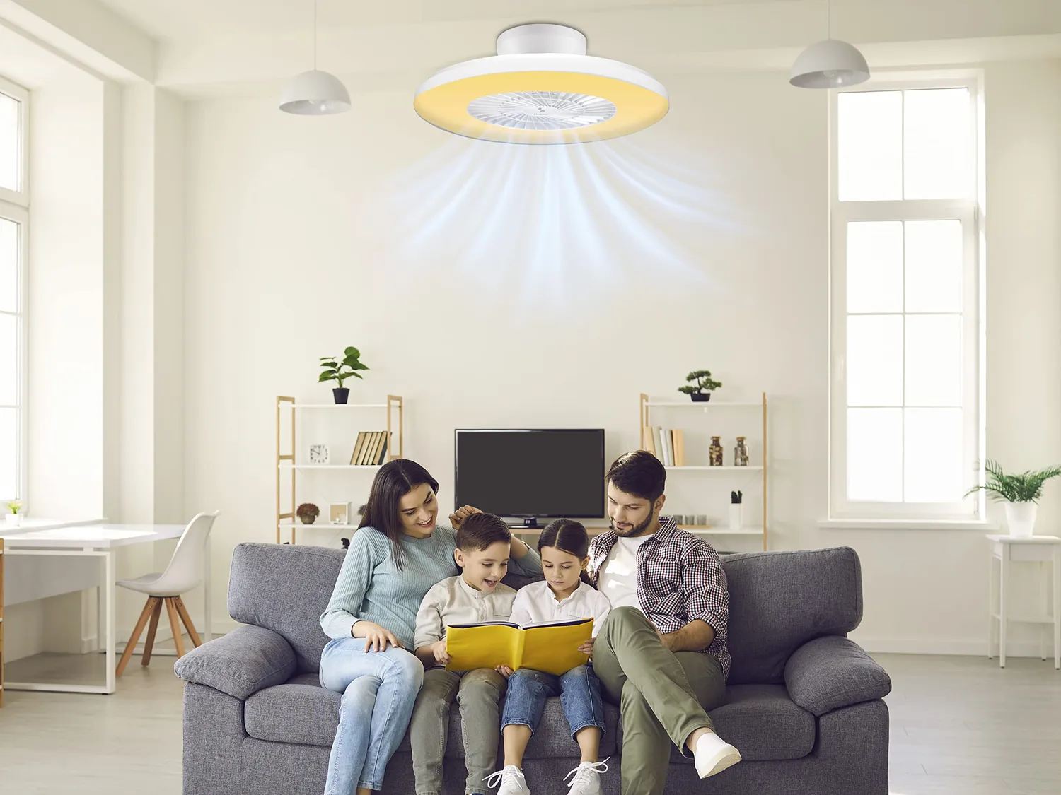 Beper P206VEN650 ventilateur plafond LED 60 cm 3 couleurs