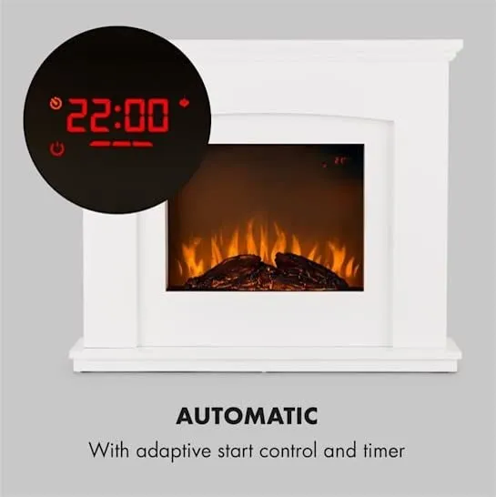 Klarstein Aosta Light & Fire cheminée électrique blanc 2000 W