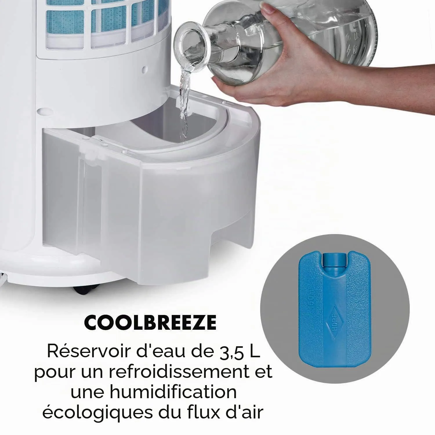 Klarstein Skyscraper Horizon rafraîchisseur d'air 3,5 L gris