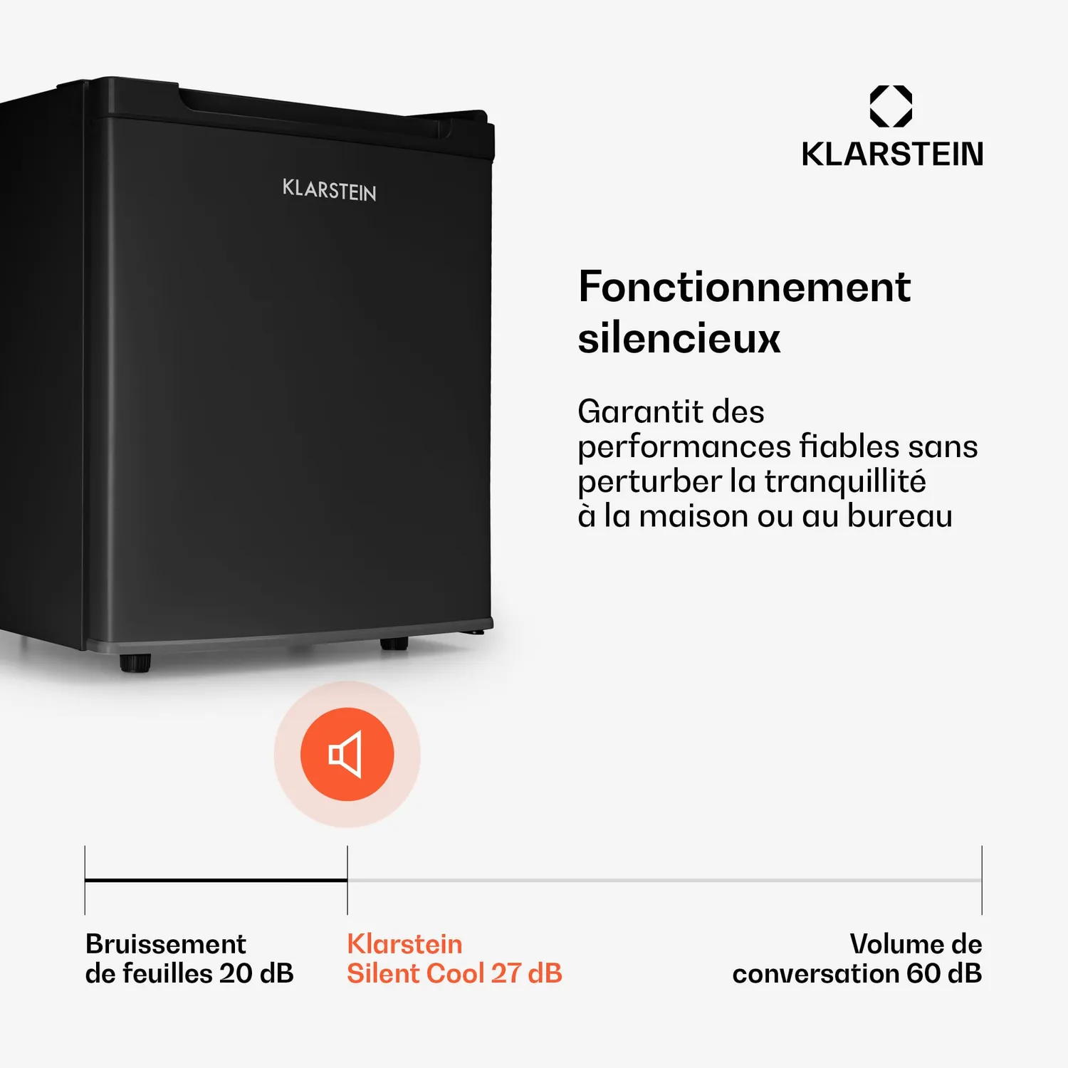 Klarstein Silent Cool réfrigérateur 30 L noir thermoélectrique