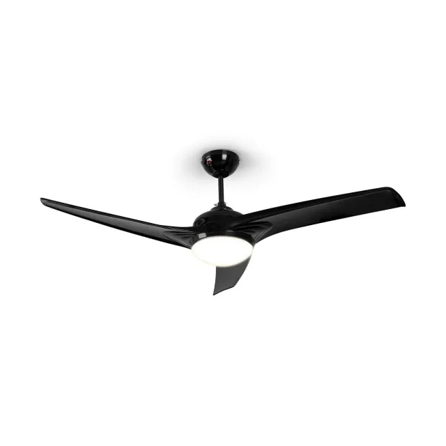 Klarstein Figo ventilateur plafond noir 132 cm luminaire