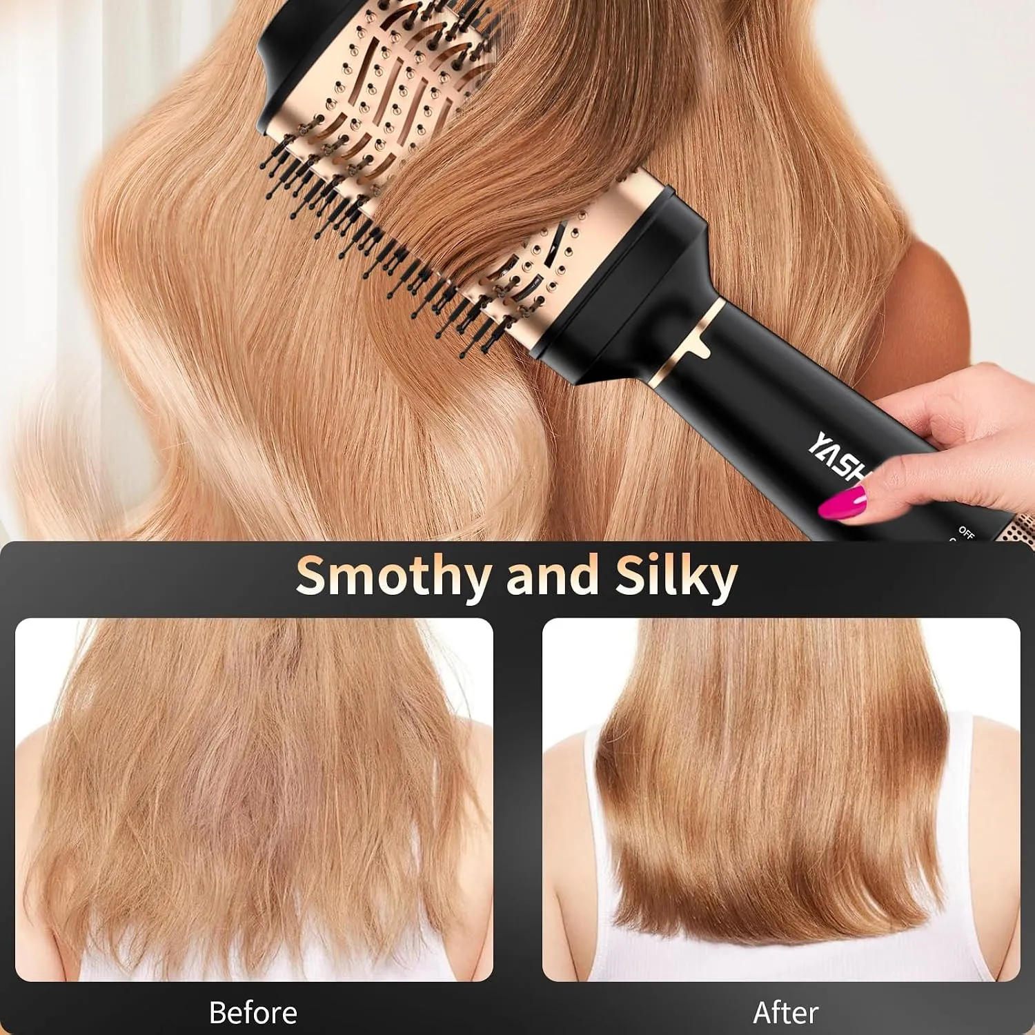 YASHE Brosse Sèche-Cheveux 4 en 1 Ionique