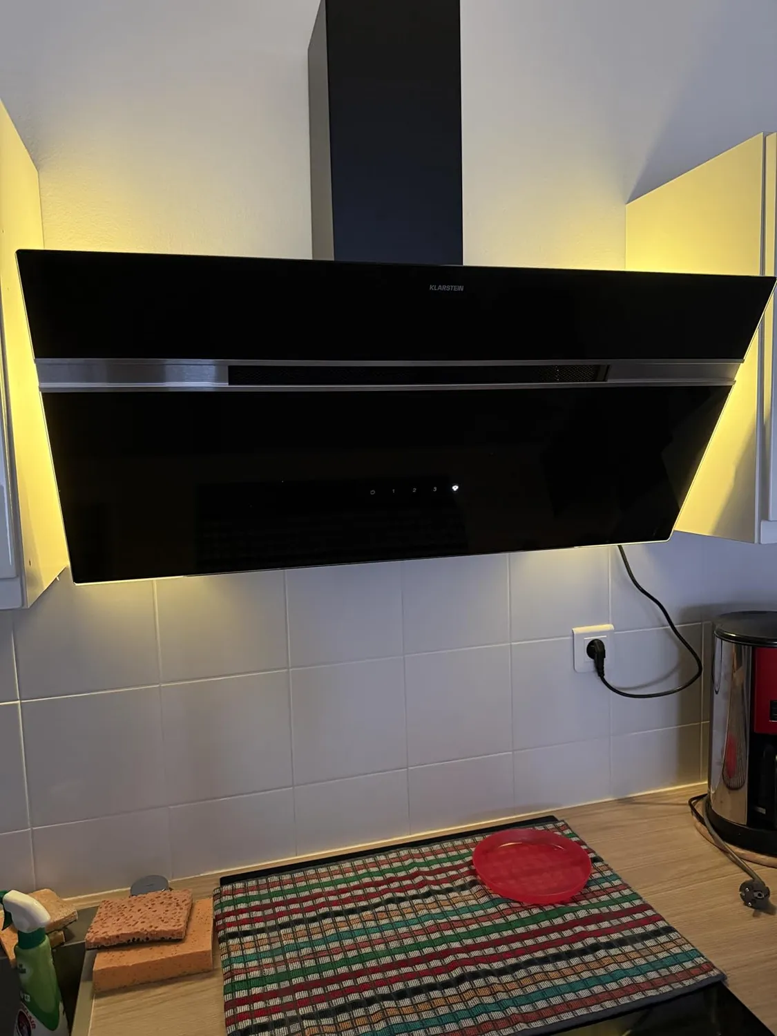 Klarstein Alina 90 hotte aspirante noire 90 cm 615 m³/h