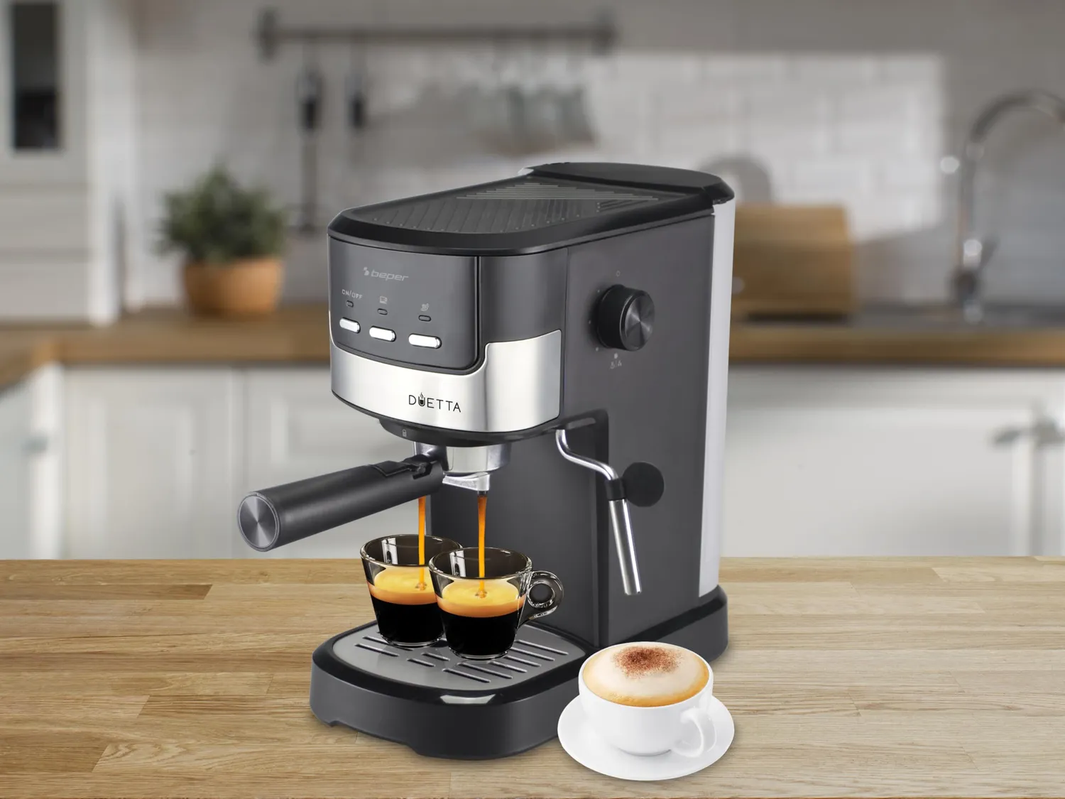 Beper Duetta P101CAF100 machine expresso 15 bars noir