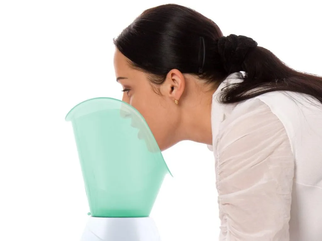 Beper 40.967N sauna facial vapeur blanc vert aromathérapie
