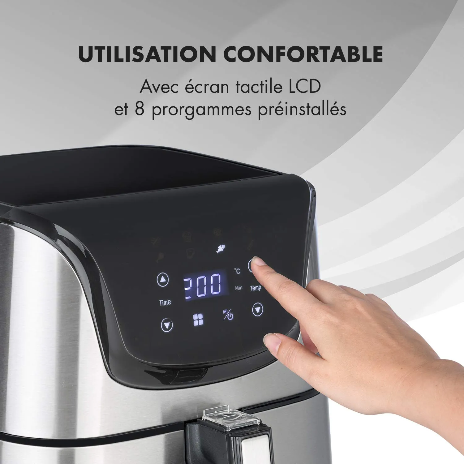 Klarstein Aero Vital Deluxe friteuse sans huile 5,4 L 1700W