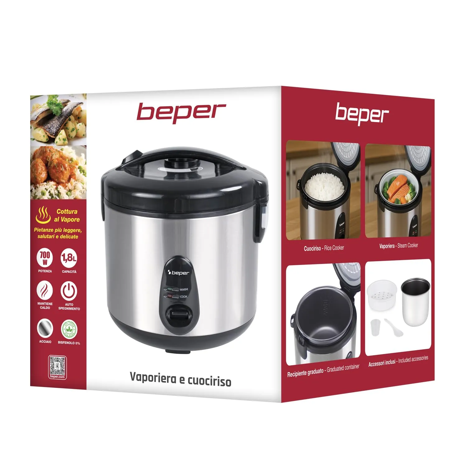 Beper Vaporé Pro P101VAP020 cuiseur riz 1800 g
