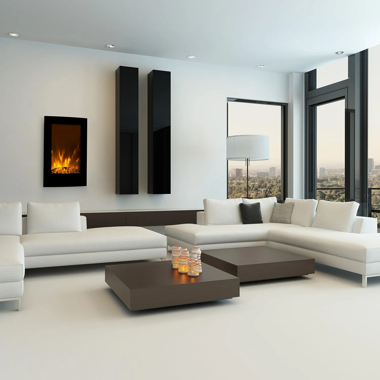 Klarstein Cheminée Électrique 2000W Effet Flamme LED
