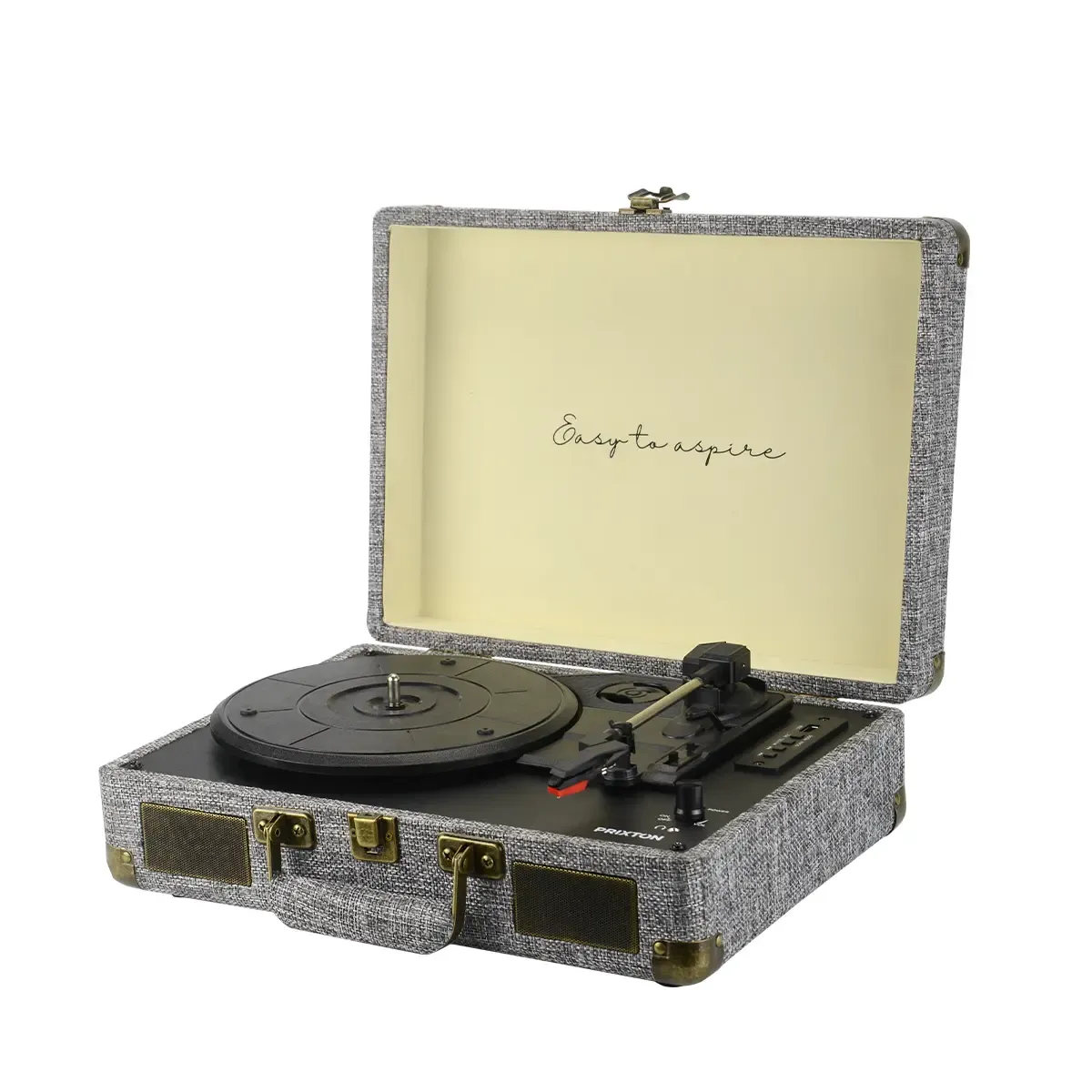 Prixton VC400 platine vinyle tissu gris 2x5W USB