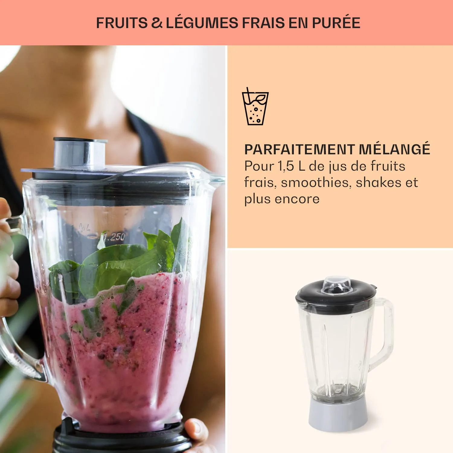 Klarstein robot pâtissier multifonction 5 L 2000 W 6 vitesses